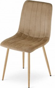 OFERTA Scaun din catifea maro LAVA II. calitate