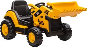 AIYAPLAY Ruspa Electrică pentru Copii 3-6 Ani Marca Oficială Caterpillar 12V cu Telecomandă, Galben | Aosom Romania