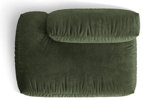 Modul pentru canapea modulară verde cu tapițerie din catifea (cu colț pe partea stângă) Martina – Micadoni