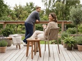 Scaun din plastic TREGO, bej