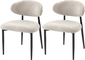 HOMCOM Scaune pentru sufragerie tapițate scaune de bucătărie cu picioare din oțel Bej | Aosom Romania