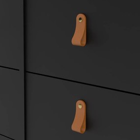 Comodă neagră joasă 159x80 cm Madrid – Tvilum