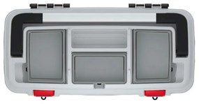 Cutie pentru scule cu maner metalic 58,6 x 29,6 x 30,5 cm, organizatoare, gri
