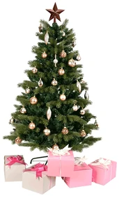 Brad de Crăciun 3D, verde, 160 cm, CHRISTMAS TIP 9