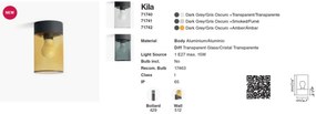 Plafoniera pentru iluminat exterior IP65 KILA transparent