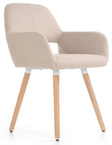 Scaun de bucaterie Leroy, bej/fag