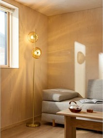 Osram - Lampadar GOLD GLASS 2xE14/12W/230V auriu/bej fumuriu