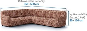 Gaico Huse bielastice UNIVERSO NOU dungi maro colțar (l. 350 - 530 cm)