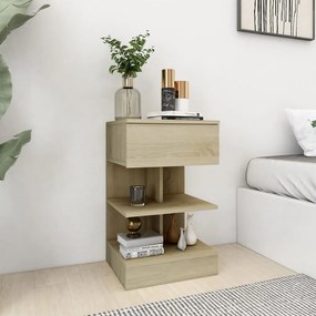 808655 vidaXL Noptiere, 2 buc., stejar sonoma, 40x35x65 cm