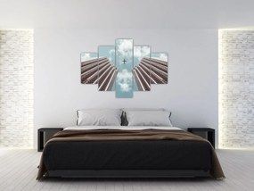 Tablou cuavion între clădiri (150x105 cm)