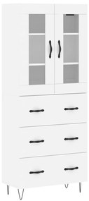 vidaXL Dulap înalt, alb, 69,5x34x180 cm, lemn compozit
