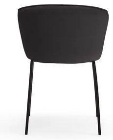 Set de scaune de sufragerie negru 2 buc. tapițat Add – Teulat