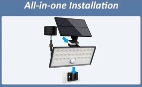 Proiector LED solar de exterior Top Light HELEON VARIO LED/8W/3,7V IP65 4000K + telecomandă