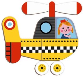 Janod - Set interactiv magnetic MAGNETIBOOK vehicule de transport