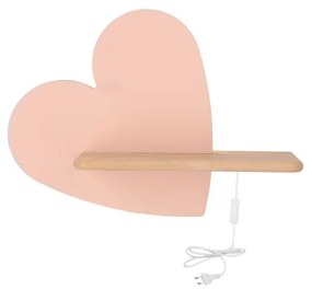 Aplica HEART 5W LED IQ KIDS Roz/Alb