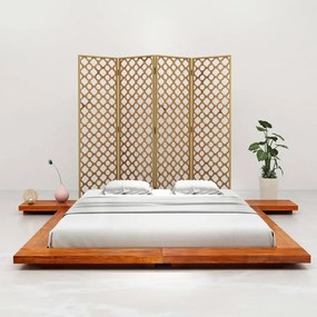 Cadru pat futon, stil japonez, 160 x 200 cm, lemn masiv acacia 160 x 200 cm