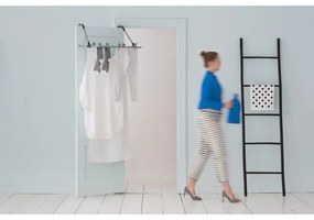 Uscator de rufe suspendat Branbatia 90300178, 4,5 m, Pentru pereti pana la 11 cm, Brate pliabile, Inox