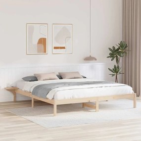 vidaXL Cadru de pat cu mese laterale Maro 180 x 200 cm Maro