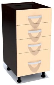 Corp inferior 40 cu 4 sertare Zebra cappuccino