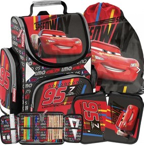 Set școală din 3 părți pentru băieți Mașini