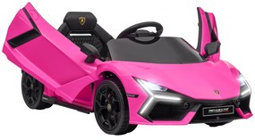 AIYAPLAY Mașină electrică pentru copii 3–5 ani — telecomandă, uși tip aripă &amp; LED, roz | Aosom Romania