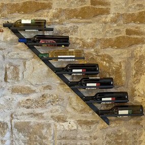 Raft de perete/suport vinuri, Wine Stand Homs,88x72x10 cm,metal