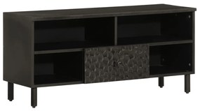 vidaXL Comodă TV, negru, 100x33x46 cm, lemn masiv de mango