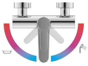 Ravak X070115 - Baterie pentru cadă PURI, crom lucios