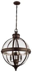 Lustră pe lanț Feiss FE-ADAMS-4P-BRZ ADAMS 4xE14/60W/230V bronz