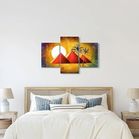 Tablou cu piramidele egiptene pictate (90x60 cm)