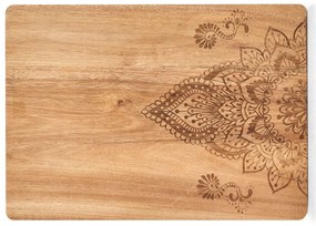 Tocator cu imprimeu 40 x 29 cm, lemn de salcam, ZELLER