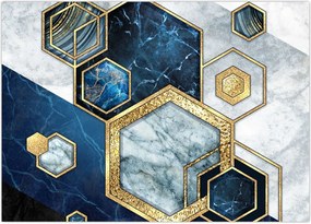 Tablou - Hexagoane de marmură (70x50 cm)