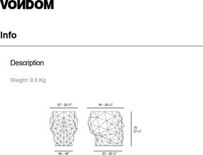 Masa exterior/interior design decorativ SKULL TABLE, lucios