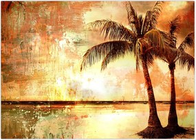 Tablou - Palmieri pe plajă (70x50 cm)