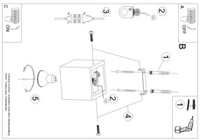 Plafonieră LED MURO 1xGU10/7W/230V beton Brilagi