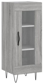 vidaXL Servantă, gri sonoma, 34,5x34x90 cm, lemn compozit