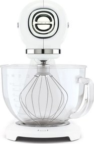 Mixer planetar SMEG SMF15WHEU, 1000 W, 4,8 l, 10 viteze, Actionare directa, Alb
