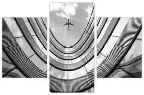 Tablou - Avionul deasupra clădirii (90x60 cm)