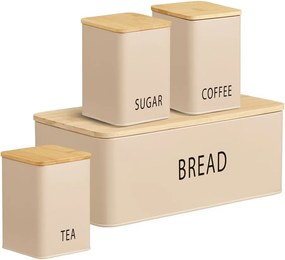 Recipiente 4 buc. din metal Tula – House Nordic