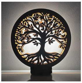 Li-Go 23577/DUB2 - Lampă de masă decorativă LED, cu intensitate reglabilă, LED/12W/230V, 20x22 cm, stejar