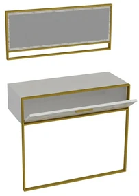 Masă decorativă Polka Aynali Alb