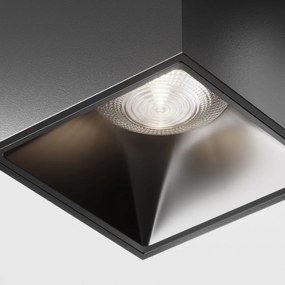 Spot LED aplicat, plafoniera dimabil design tehnic Alfa negru 7x7cm, 4000K