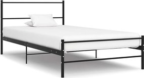 vidaXL Cadru de pat, negru, 100 x 200 cm, metal