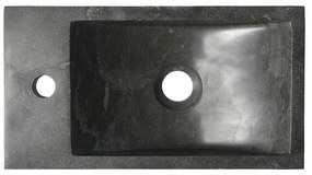 Chiuvetă mică pentru WC neagră din piatră 40x22 cm Blok – Sapho