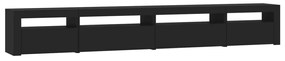 Comoda TV cu lumini LED, negru, 270x35x40 cm 1, Negru, 270 x 35 x 40 cm