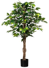 Plantă artificială Ficus Benjamin, 130 cm, verde