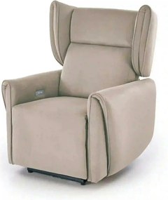 Fotoliu recliner GELATO, bej, stofa clasica, 83x91/161x95/109 cm