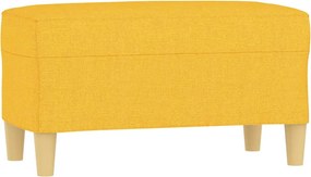 vidaXL Bancă, galben deschis, 70x35x41 cm, textil