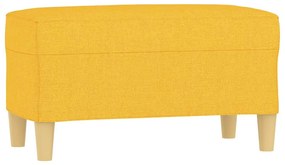 349372 vidaXL Bancă, galben deschis, 70x35x41 cm, textil