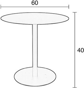 Masuta de cafea rotunda din metal Snow Marble Round M (60cm) | ZUIVER